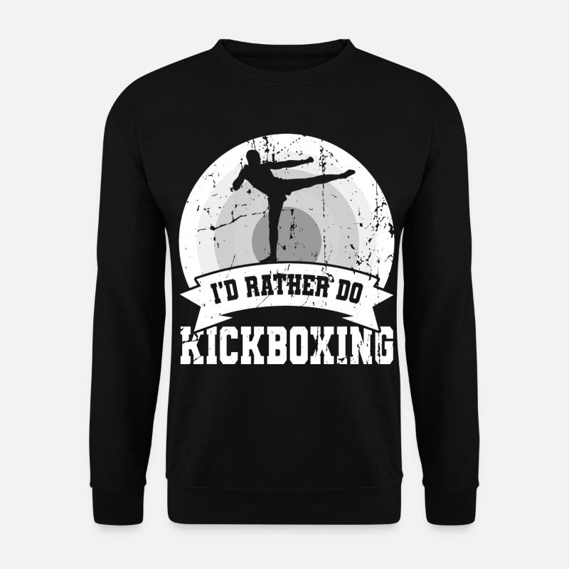 Ich würde lieber Kickboxen - Unisex Pullover - Schwarz