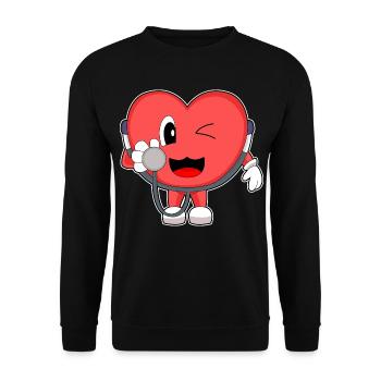 Herz Krankenschwester Stethoskope - Unisex Pullover - Schwarz - Vorne - Alina (178cm) & Michal (187cm)