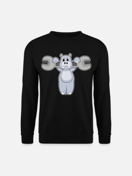 Clé mécanique hippopotame - Sweat-shirt Unisexe - noir