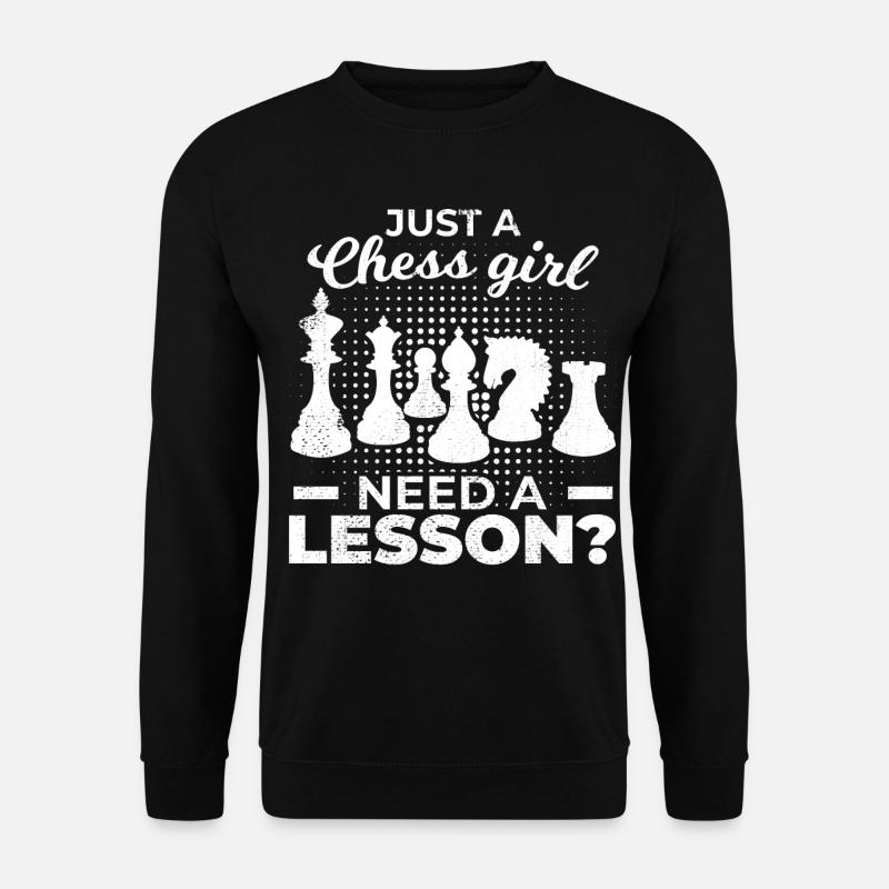 Schachspielerin - Unisex Pullover - Schwarz