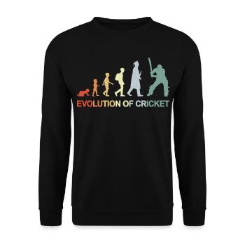 Evolution of Cricket - Unisex Sweatshirt - black - Front - Alina (178cm) & Michal (187cm)