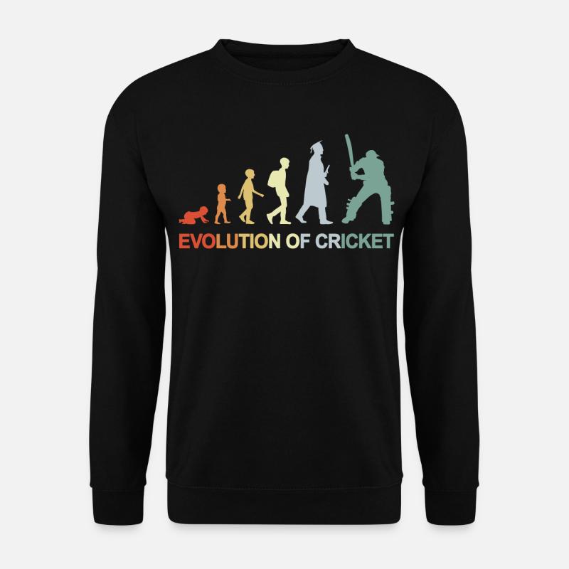 Evolution of Cricket - Unisex Sweatshirt - black