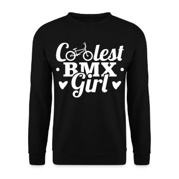 BMX Girls - Unisex Sweatshirt - black - Front - Alina (178cm) & Michal (187cm)
