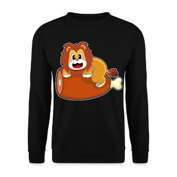 Viande de lion - Sweat-shirt Unisexe - noir - Devant - Alina (178cm) & Michal (187cm)