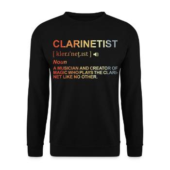 Clarinetist Meaning - Unisex Sweatshirt - black - Front - Alina (178cm) & Michal (187cm)