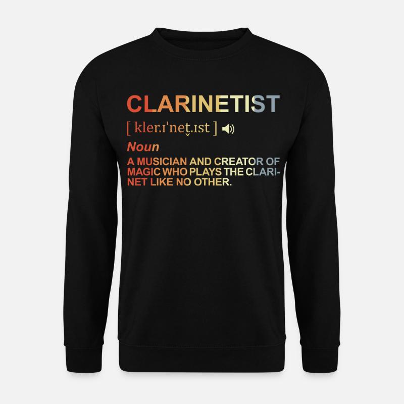 Klarinettist Bedeutung - Unisex Pullover - Schwarz
