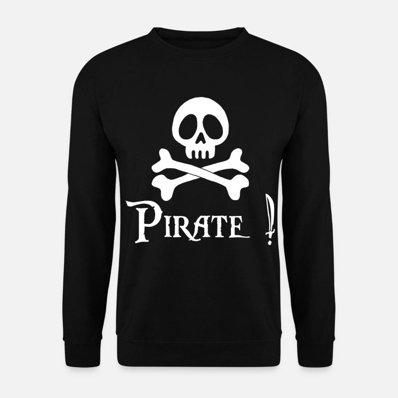 Pirat! (weiß) - Unisex Pullover - Schwarz