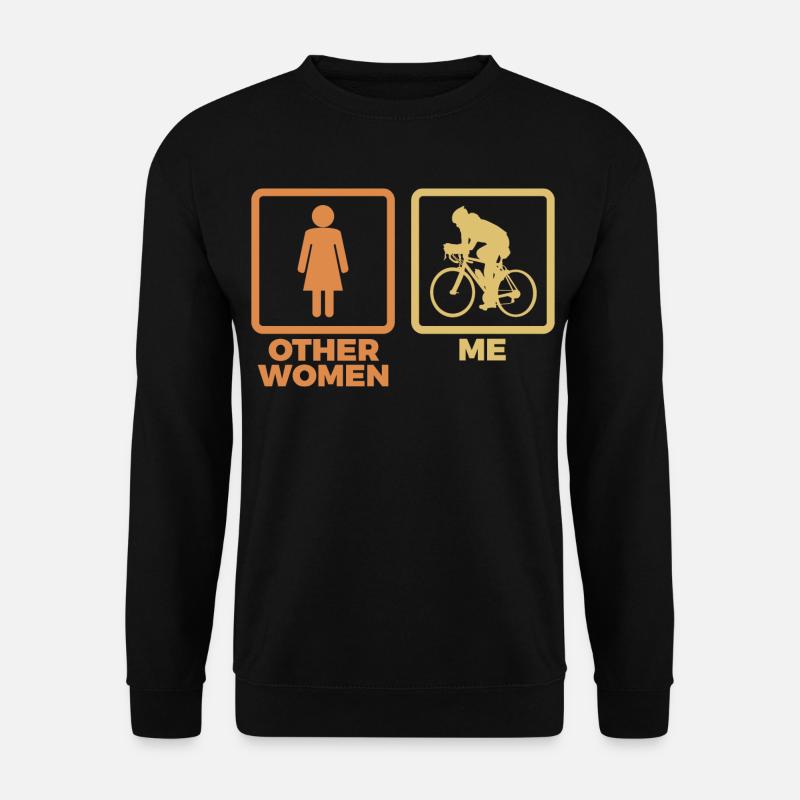 Fahrradfahrerin - Unisex Pullover - Schwarz