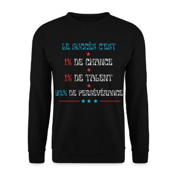Motivation pour le succés - Sweat-shirt Unisexe - noir - Devant - Alina (178cm) & Michal (187cm)