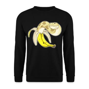 Snake Banana - Unisex Sweatshirt - black - Front - Alina (178cm) & Michal (187cm)