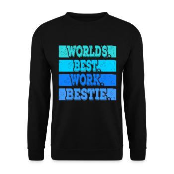 Worlds best work beast emotional support - Unisex Sweatshirt - black - Front - Alina (178cm) & Michal (187cm)