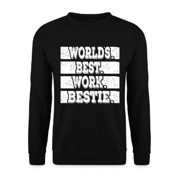 Worlds best work beast emotional support - Unisex Sweatshirt - black - Front - Alina (178cm) & Michal (187cm)