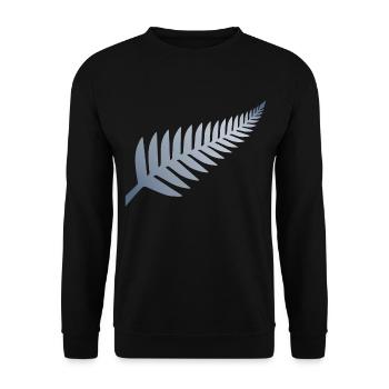 New Zealand Silver Fern - Unisex Sweatshirt - black - Front - Alina (178cm) & Michal (187cm)