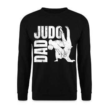 Judo Dad - Unisex Sweatshirt - black - Front - Alina (178cm) & Michal (187cm)