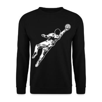 Goalkeeper - Unisex Sweatshirt - black - Front - Alina (178cm) & Michal (187cm)