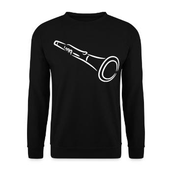 Clarinet sketch - Unisex Sweatshirt - black - Front - Alina (178cm) & Michal (187cm)