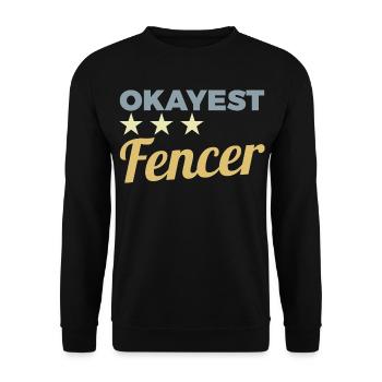 Durchschnittlicher Fechter - Unisex Pullover - Schwarz - Vorne - Alina (178cm) & Michal (187cm)