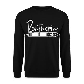 Rentnerin Loading - Unisex Pullover - Schwarz - Vorne - Alina (178cm) & Michal (187cm)