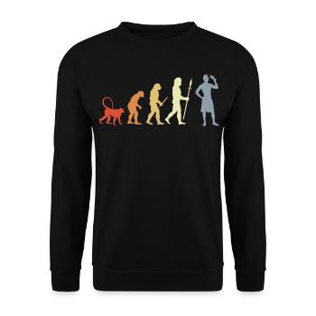 Evolution Eiscreme Liebhaber - Unisex Pullover - Schwarz - Vorne - Alina (178cm) & Michal (187cm)