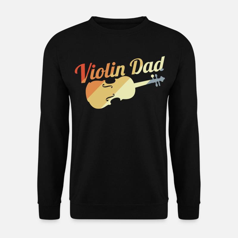 Violinspieler Papa - Unisex Pullover - Schwarz