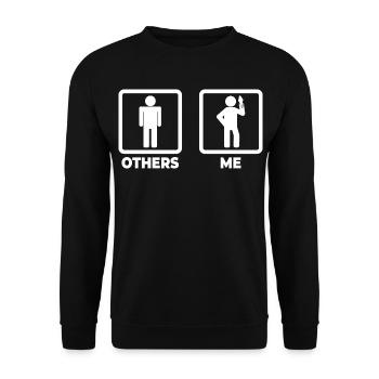 Figurine en bâton d’amateur de crème glacée - Sweat-shirt Unisexe - noir - Devant - Alina (178cm) & Michal (187cm)