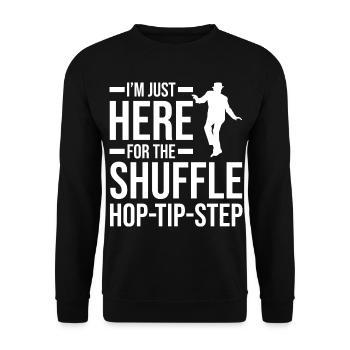 Stepptanz | Stepptänzer Tanzen Tanz Geschenkideen - Unisex Pullover - Schwarz - Vorne - Alina (178cm) & Michal (187cm)