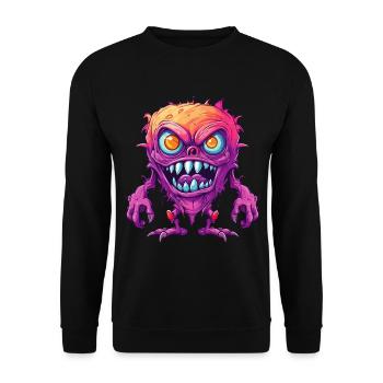 Halloween Monster Zombie Effrayant Costume d’horreur - Sweat-shirt Unisexe - noir - Devant - Alina (178cm) & Michal (187cm)