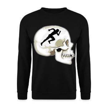 Skull Jogger Jogging Sport - Sweat-shirt Unisexe - noir - Devant - Alina (178cm) & Michal (187cm)