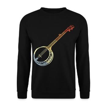 Croquis de banjo vintage - Sweat-shirt Unisexe - noir - Devant - Alina (178cm) & Michal (187cm)