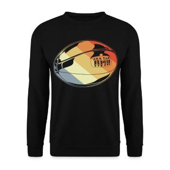 Vintage Rugby Ball - Unisex Sweatshirt - black - Front - Alina (178cm) & Michal (187cm)