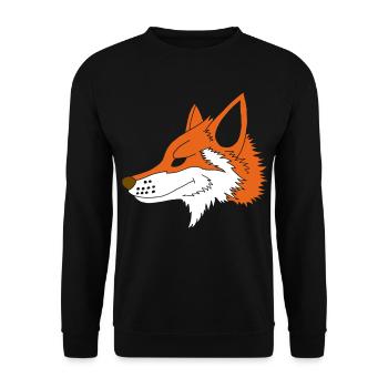 Schlau wie ein Fuchs - Unisex Pullover - Schwarz - Vorne - Alina (178cm) & Michal (187cm)