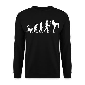 Development of a kickboxer - Unisex Sweatshirt - black - Front - Alina (178cm) & Michal (187cm)