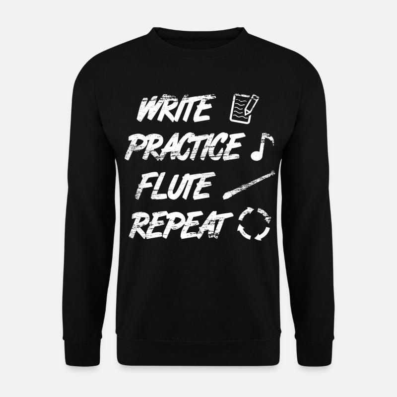 Flötist Zitat - Unisex Pullover - Schwarz