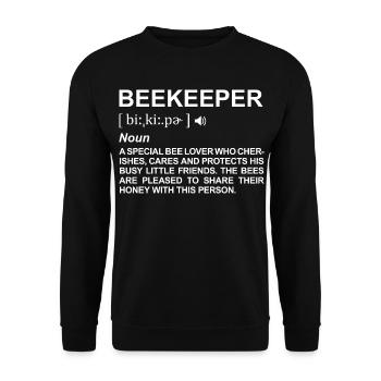 Beekeeper meaning - Unisex Sweatshirt - black - Front - Alina (178cm) & Michal (187cm)