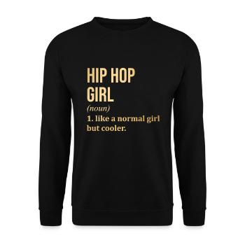 Hip Hop Girl Funny Dicton - Sweat-shirt Unisexe - noir - Devant - Alina (178cm) & Michal (187cm)