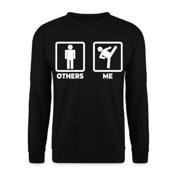 Me as a kickboxer - Unisex Sweatshirt - black - Front - Alina (178cm) & Michal (187cm)