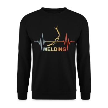 J’adore le soudage - Sweat-shirt Unisexe - noir - Devant - Alina (178cm) & Michal (187cm)
