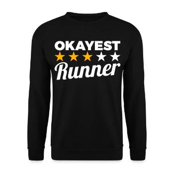 Average Runner - Unisex Sweatshirt - black - Front - Alina (178cm) & Michal (187cm)