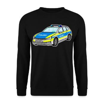 German Police Car, Police Car, Patrol Car - Unisex Sweatshirt - black - Front - Alina (178cm) & Michal (187cm)