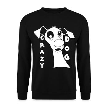 Mad Dog in White - Unisex Sweatshirt - black - Front - Alina (178cm) & Michal (187cm)