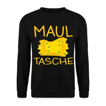 SCHWÄBISCHE MAULTASCHEN SCHWABEN - Unisex Pullover - Schwarz - Vorne - Alina (178cm) & Michal (187cm)