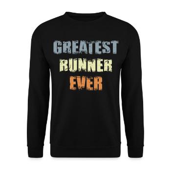 Best runner of all time - Unisex Sweatshirt - black - Front - Alina (178cm) & Michal (187cm)