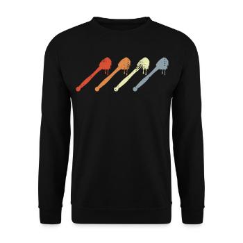 Cuillère au miel vintage - Sweat-shirt Unisexe - noir - Devant - Alina (178cm) & Michal (187cm)