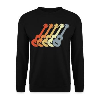Vintage Ukulele Drawing - Unisex Sweatshirt - black - Front - Alina (178cm) & Michal (187cm)