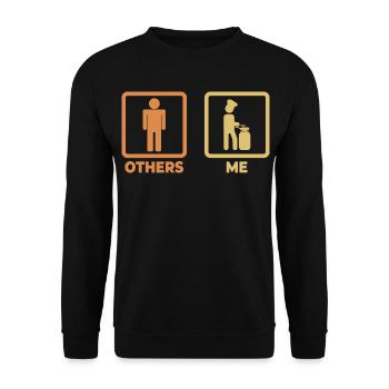 Figurine de bâton de cuisinier - Sweat-shirt Unisexe - noir - Devant - Alina (178cm) & Michal (187cm)