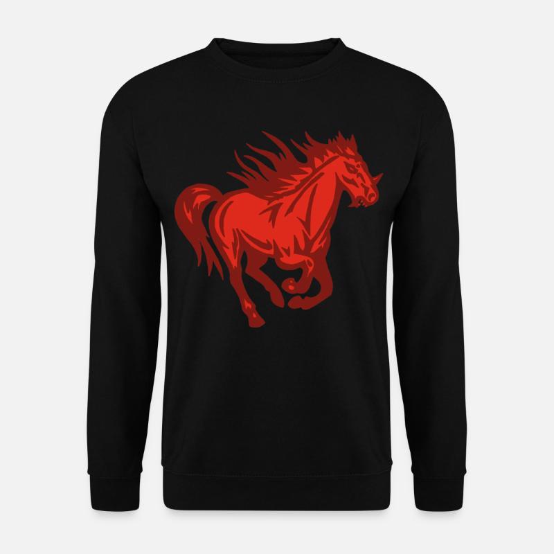 Dämonisches Pferd - Unisex Pullover - Schwarz