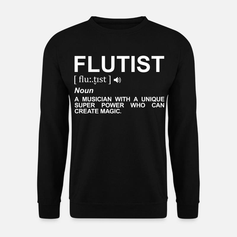 Flötist Definition - Unisex Pullover - Schwarz