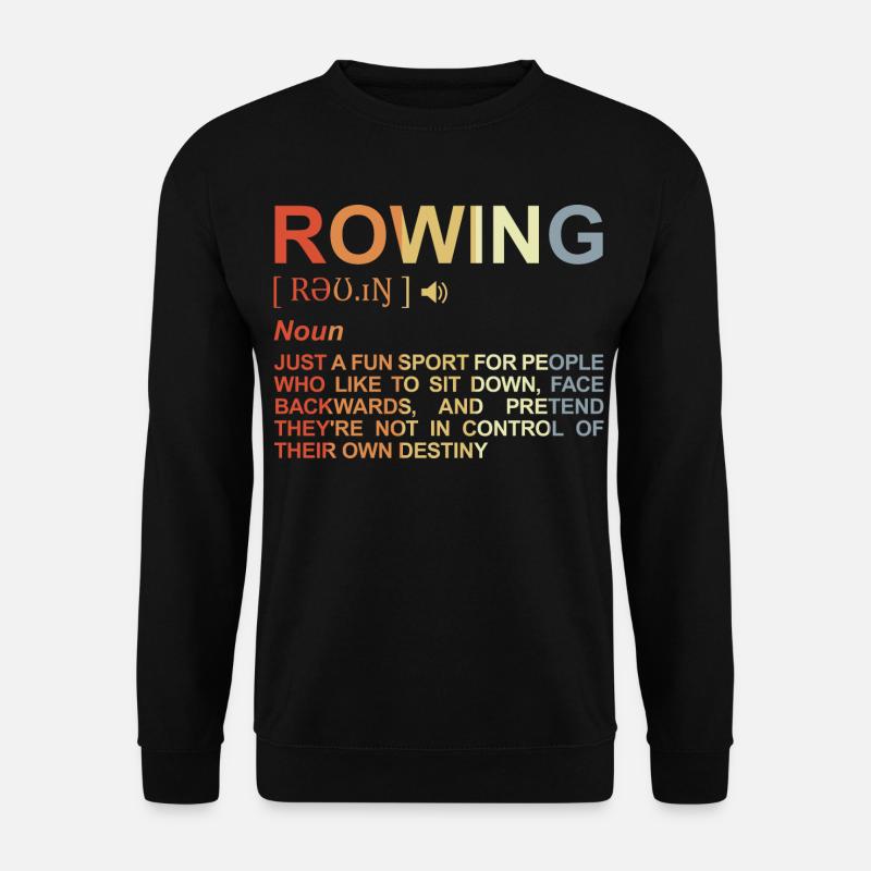 Rudern Begriff - Unisex Pullover - Schwarz