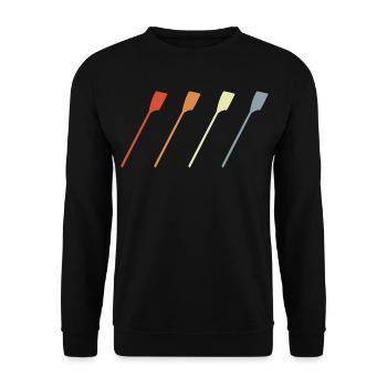 Vintage Rudern - Unisex Pullover - Schwarz - Vorne - Alina (178cm) & Michal (187cm)