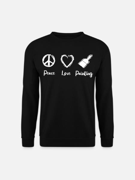 Peace Love Painting - Unisex Sweatshirt - black